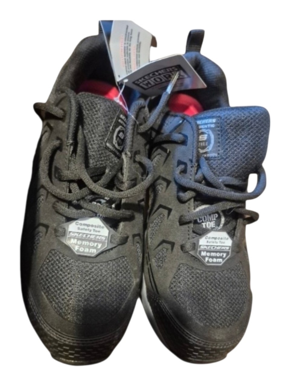 Skecher Black Memory Foam Lace-Up Shoes